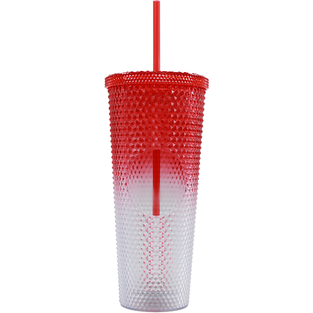 Vaso Acrílico Diamond 27oz con Doble Pared Luz LED para Bebidas Frías/Calientes