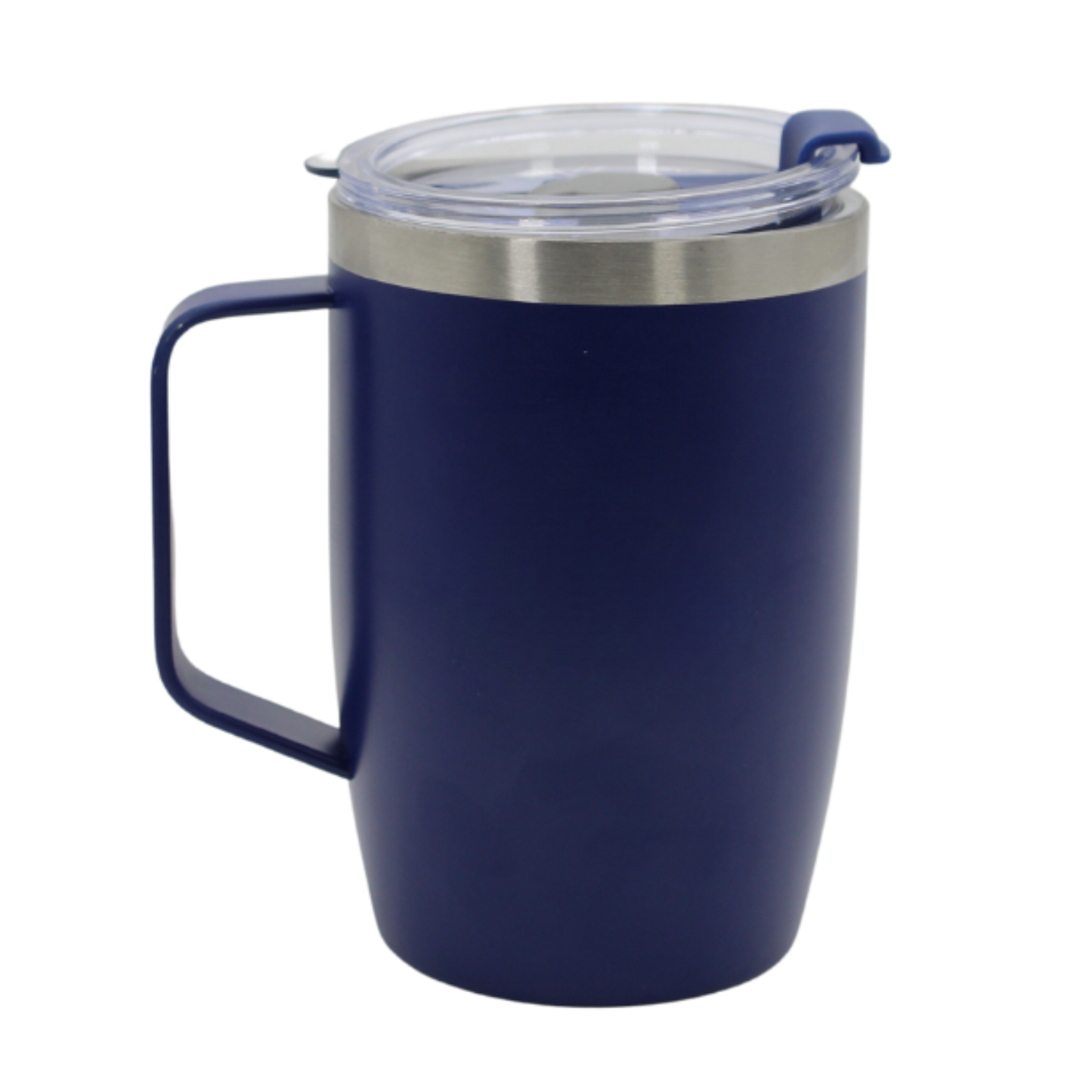 Vaso Taza Térmico de Acero Inoxidable con Asa y Tapa 5hrs Calor/12hrs Frío, Personalizable, Reutilizable