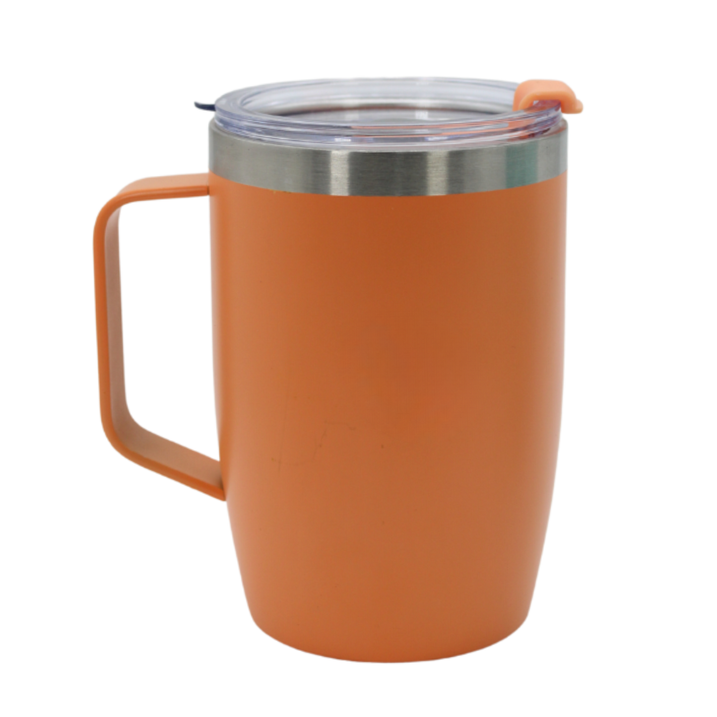 Vaso Taza Térmico de Acero Inoxidable con Asa y Tapa 5hrs Calor/12hrs Frío, Personalizable, Reutilizable