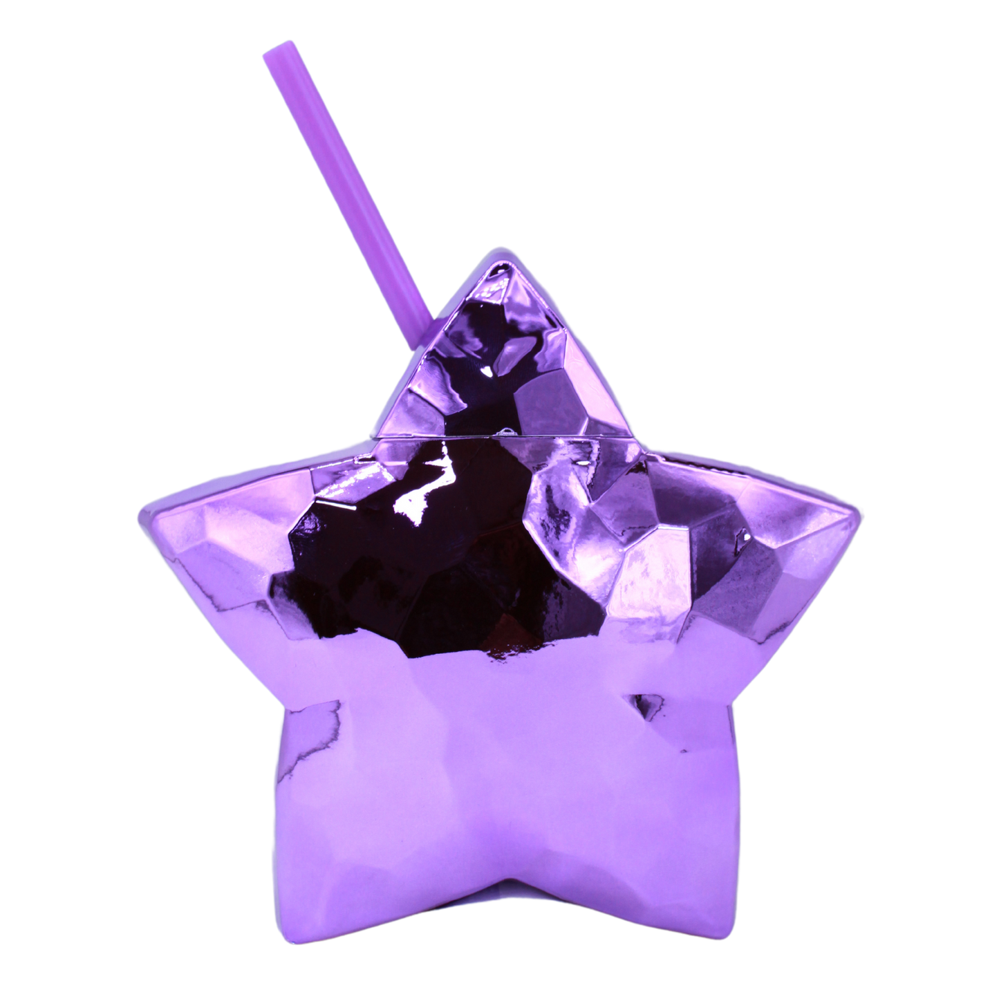 Vaso Estrella Metálico de 18oz con Popote Party Star
