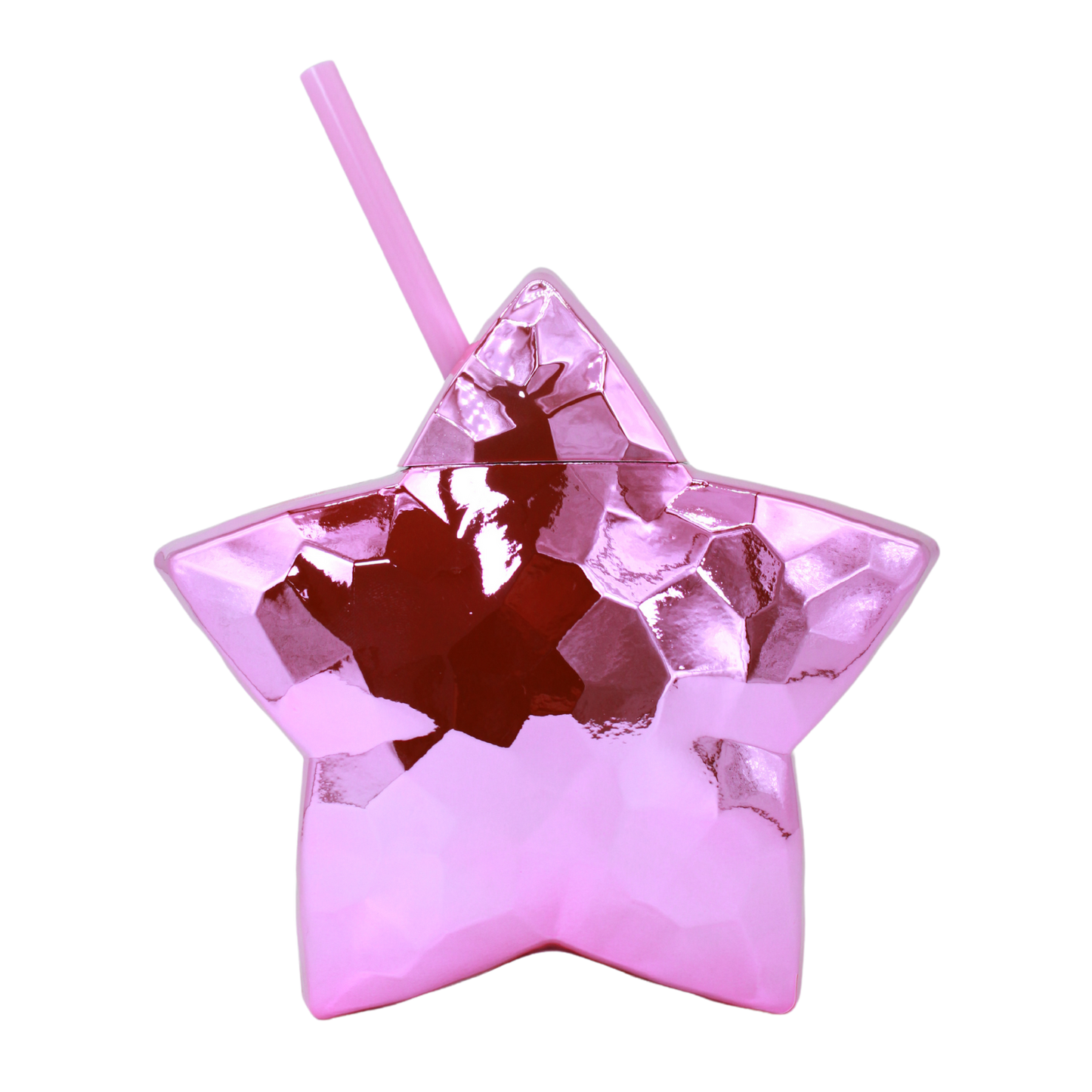 Vaso Estrella Metálico de 18oz con Popote Party Star