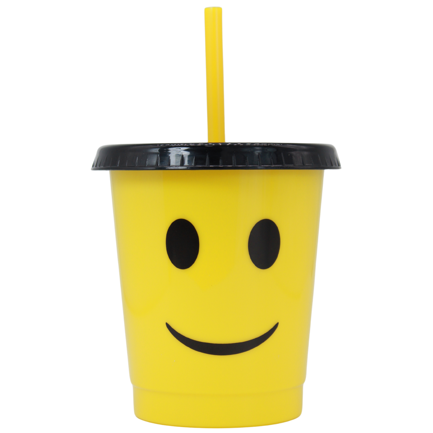 Vaso Fiesta Emoji 16oz con Tapa Negra y Popote Ideal para Fiestas y Expresión