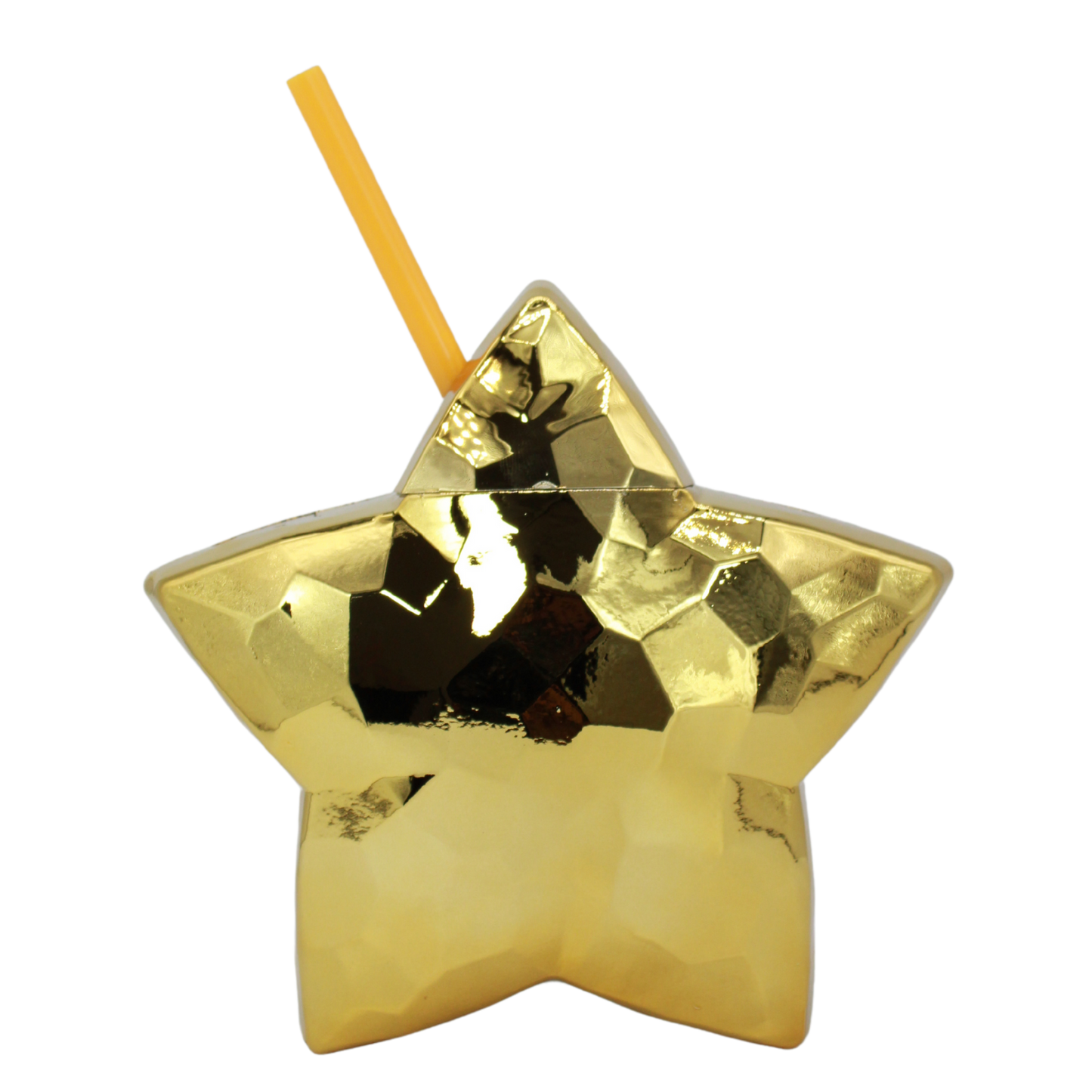 Vaso Estrella Metálico de 18oz con Popote Party Star