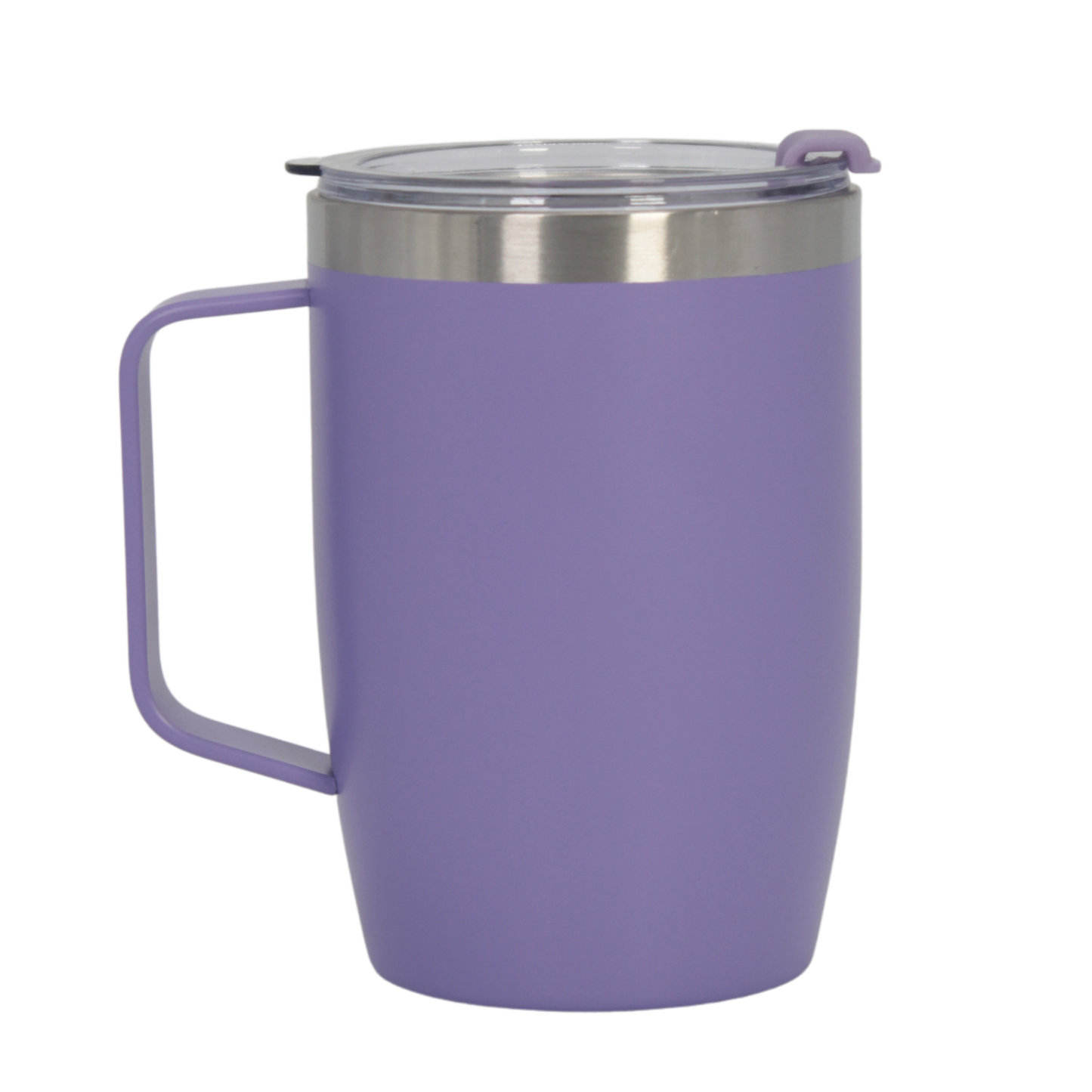 Vaso Taza Térmico de Acero Inoxidable con Asa y Tapa 5hrs Calor/12hrs Frío, Personalizable, Reutilizable
