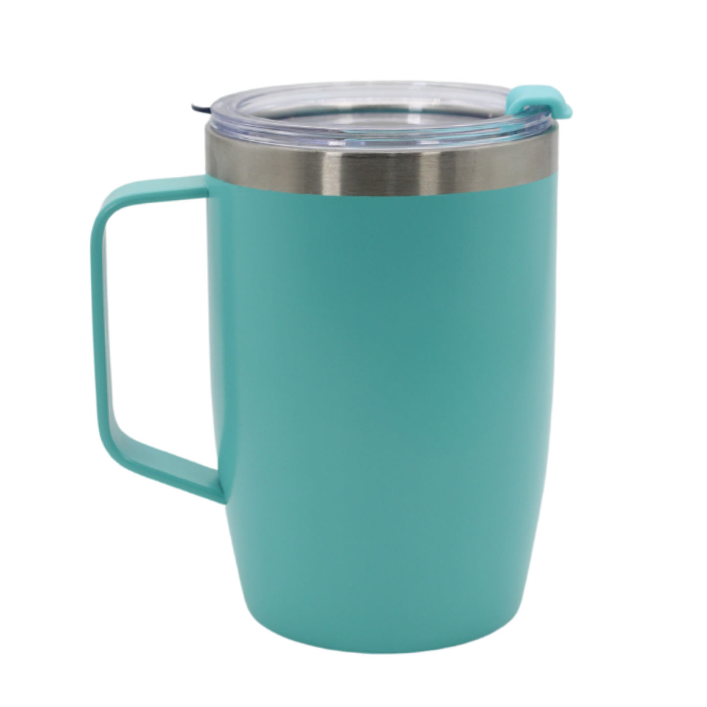 Vaso Taza Térmico de Acero Inoxidable con Asa y Tapa 5hrs Calor/12hrs Frío, Personalizable, Reutilizable