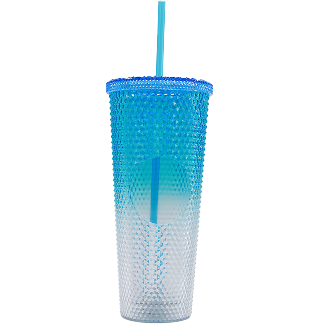 Vaso Acrílico Diamond 27oz con Doble Pared Luz LED para Bebidas Frías/Calientes