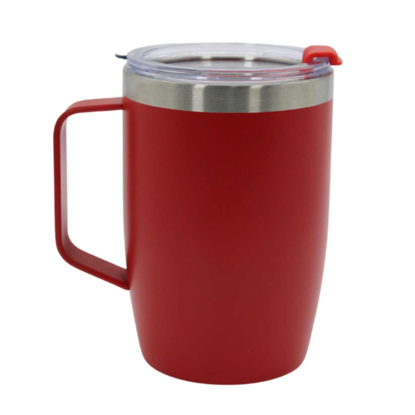 Vaso Taza Térmico de Acero Inoxidable con Asa y Tapa 5hrs Calor/12hrs Frío, Personalizable, Reutilizable
