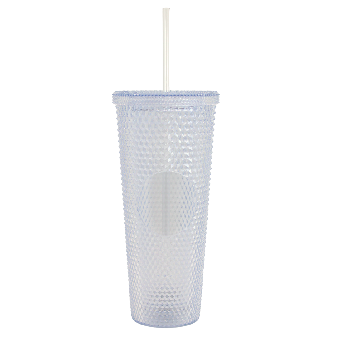 Vaso Acrílico Diamond 27oz con Doble Pared Luz LED para Bebidas Frías/Calientes