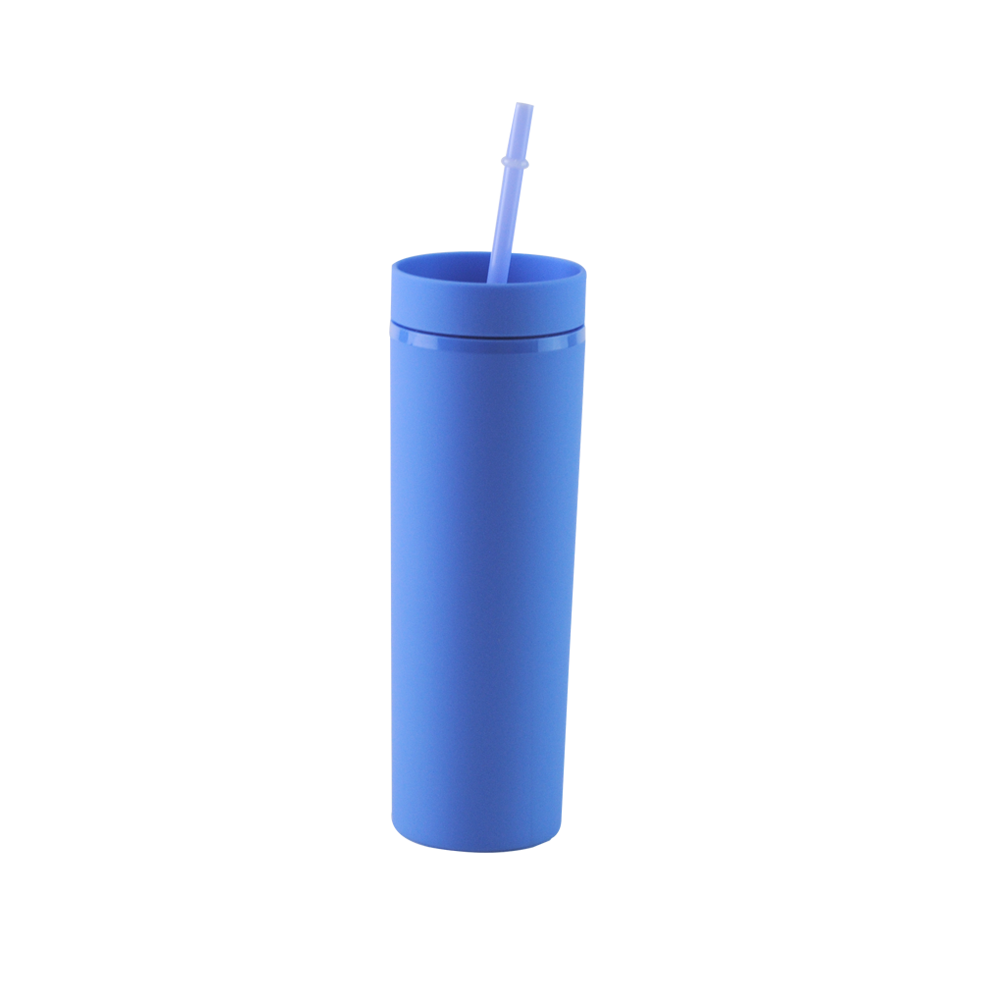 Vaso Acrílico Térmico 400ml Personalizable BPA Free, Reutilizable con Popote Colores Variados