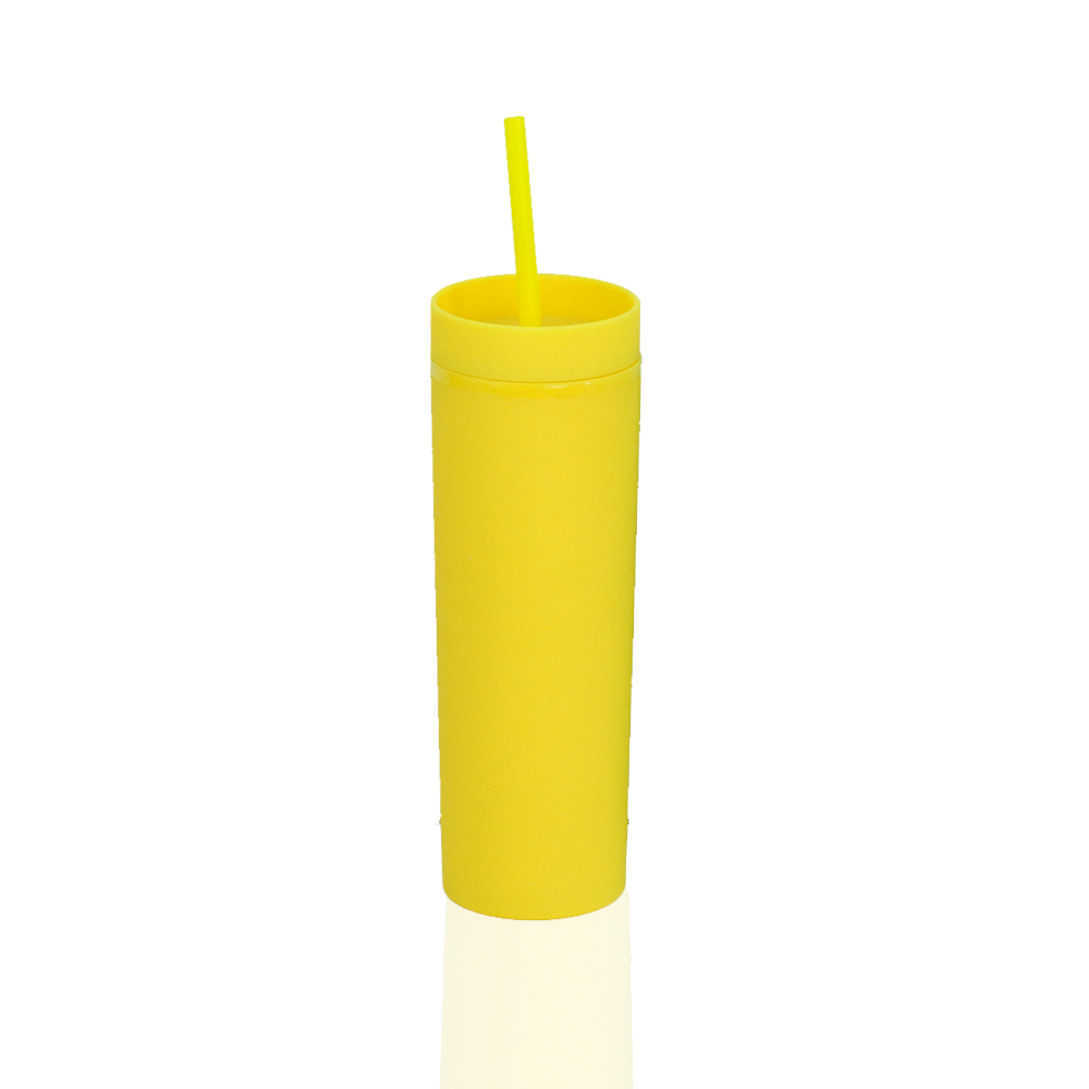 Vaso Acrílico Térmico 400ml Personalizable BPA Free, Reutilizable con Popote Colores Variados