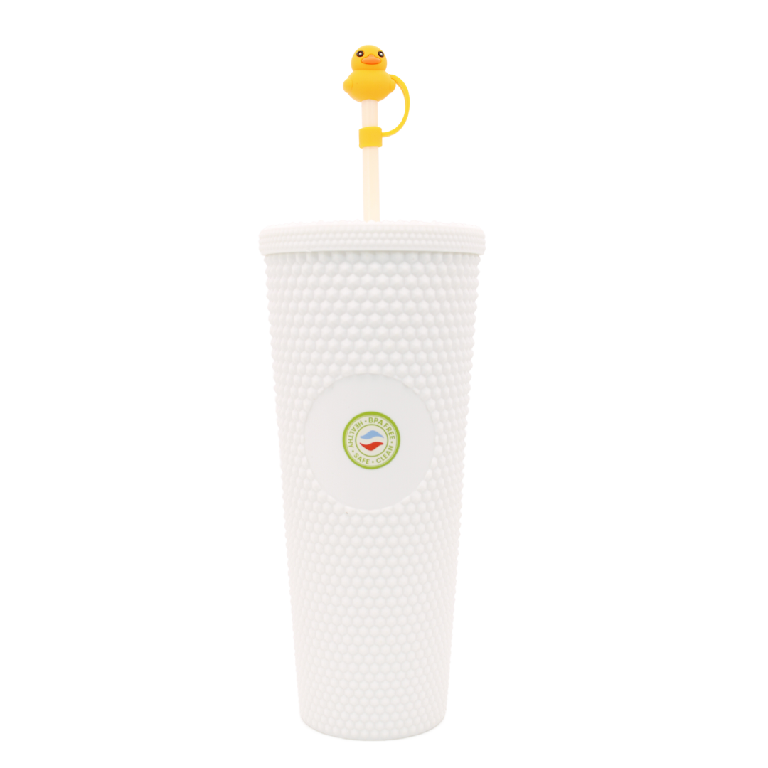Vaso Térmico Acrílico 27oz Doble Pared (BPA Free) Mantiene Frío/Calor Popote & Tapa Colores Mate