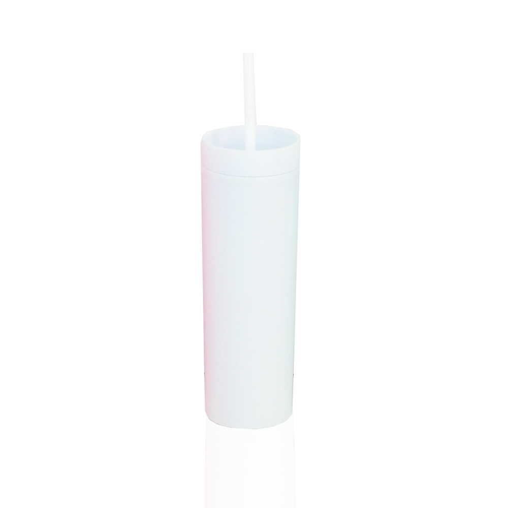 Vaso Acrílico Térmico 400ml Personalizable BPA Free, Reutilizable con Popote Colores Variados