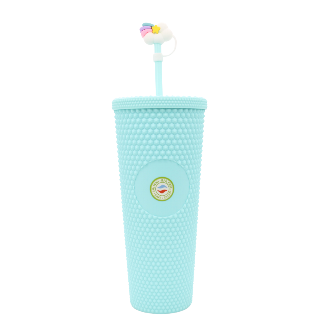 Vaso Térmico Acrílico 27oz Doble Pared (BPA Free) Mantiene Frío/Calor Popote & Tapa Colores Mate