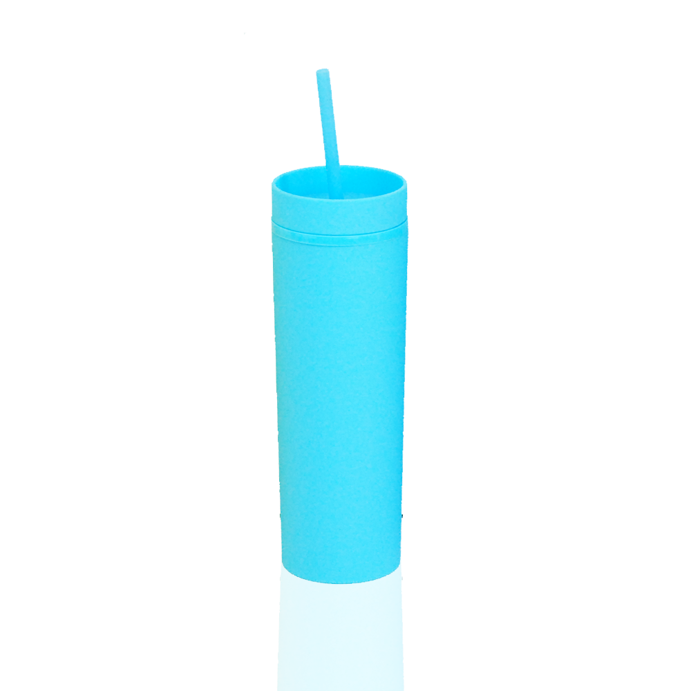 Vaso Acrílico Térmico 400ml Personalizable BPA Free, Reutilizable con Popote Colores Variados