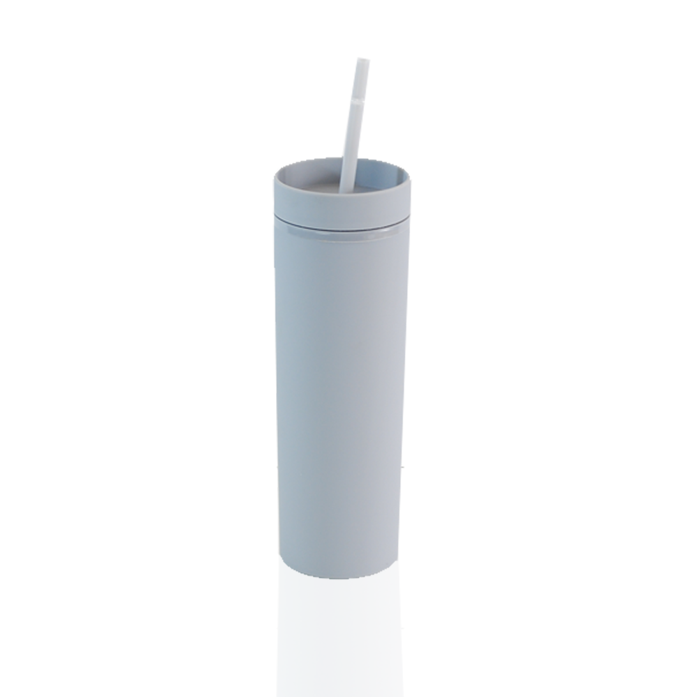 Vaso Acrílico Térmico 400ml Personalizable BPA Free, Reutilizable con Popote Colores Variados