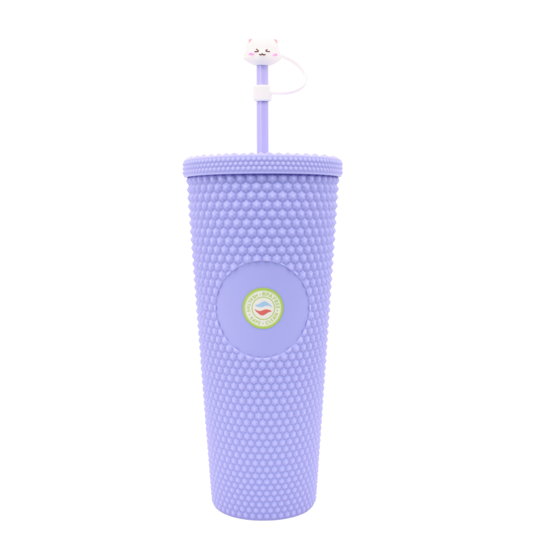Vaso Térmico Acrílico 27oz Doble Pared (BPA Free) Mantiene Frío/Calor Popote & Tapa Colores Mate