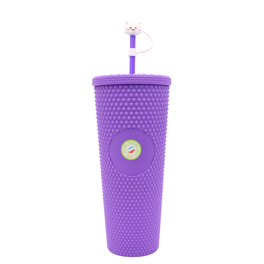Vaso Térmico Acrílico 27oz Doble Pared (BPA Free) Mantiene Frío/Calor Popote & Tapa Colores Mate