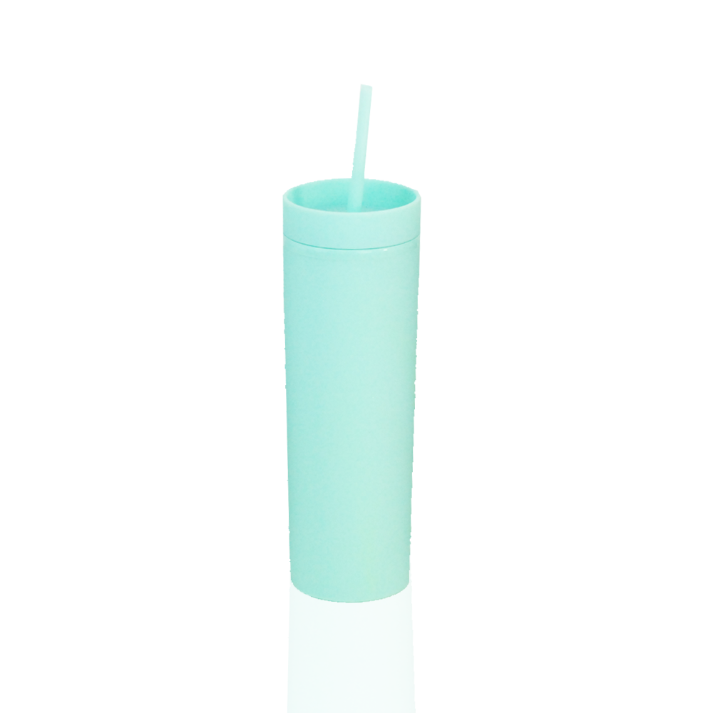 Vaso Acrílico Térmico 400ml Personalizable BPA Free, Reutilizable con Popote Colores Variados