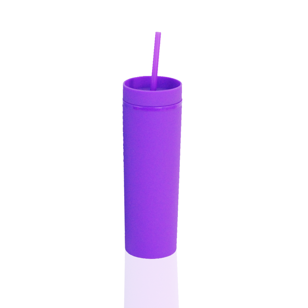 Vaso Acrílico Térmico 400ml Personalizable BPA Free, Reutilizable con Popote Colores Variados