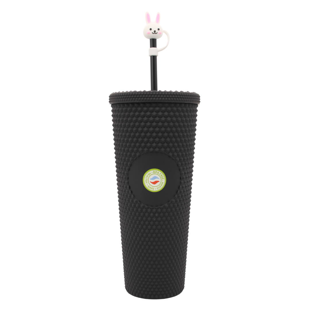 Vaso Térmico Acrílico 27oz Doble Pared (BPA Free) Mantiene Frío/Calor Popote & Tapa Colores Mate