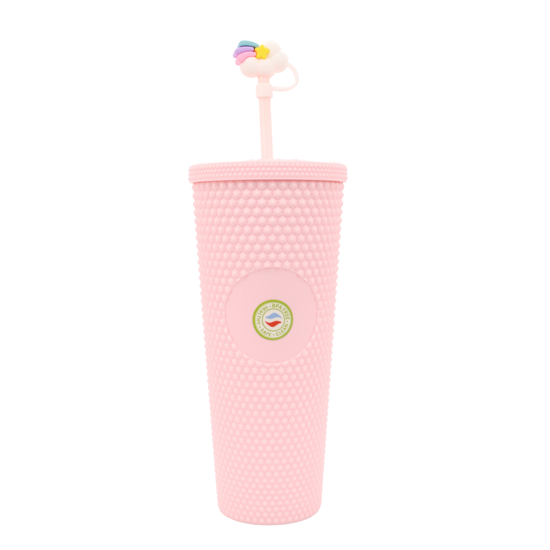 Vaso Térmico Acrílico 27oz Doble Pared (BPA Free) Mantiene Frío/Calor Popote & Tapa Colores Mate