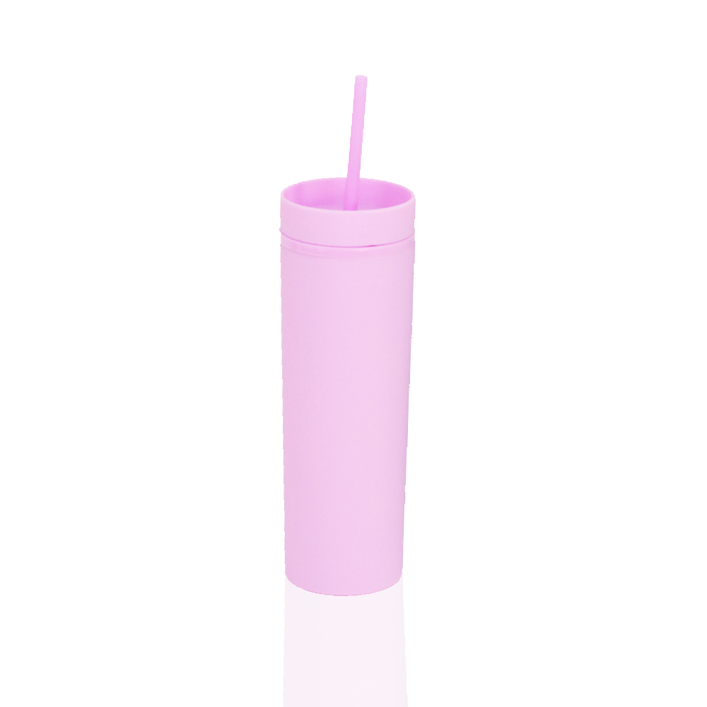 Vaso Acrílico Térmico 400ml Personalizable BPA Free, Reutilizable con Popote Colores Variados