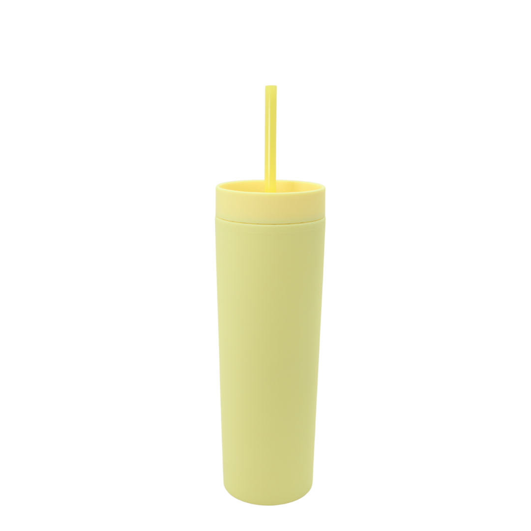 Vaso Acrílico Térmico 400ml Personalizable BPA Free, Reutilizable con Popote Colores Variados