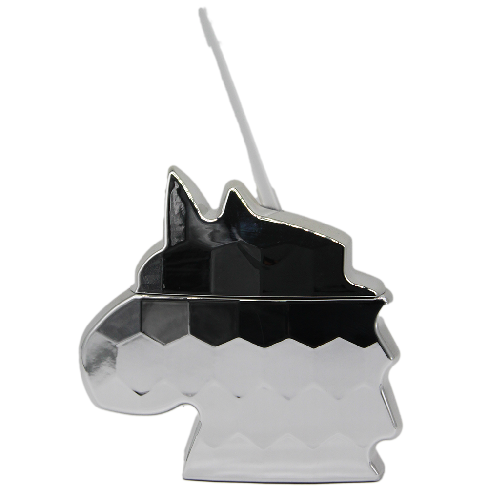Vaso de Unicornio Metálico 12oz con Popote y Tapa de Colores Mágicos para Fiestas y Eventos de Ensueño
