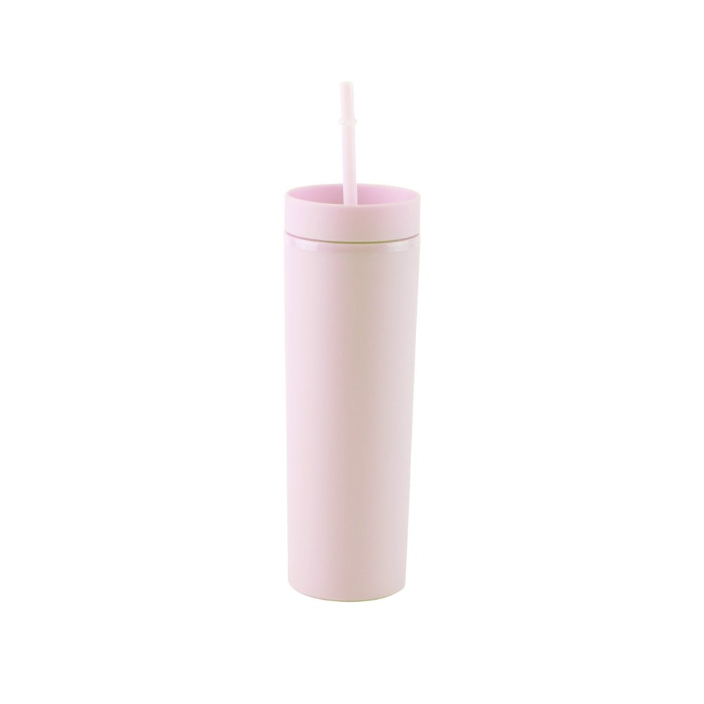 Vaso Acrílico Térmico 400ml Personalizable BPA Free, Reutilizable con Popote Colores Variados