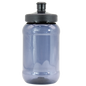 Translucent blue 500ml plastic drinking cup with black spill-proof lid and sippy spout.