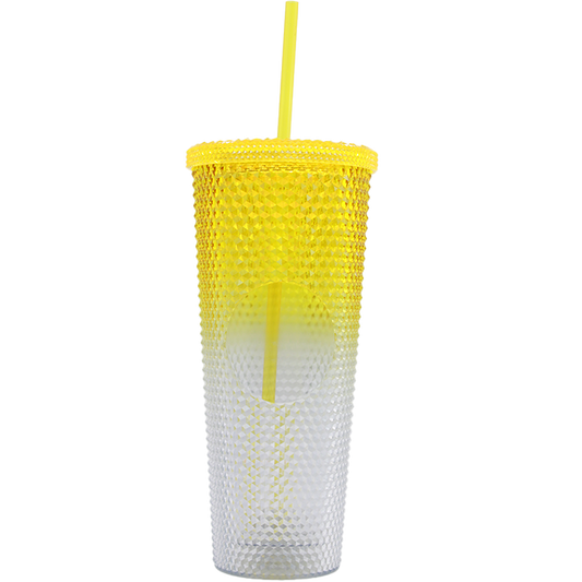 Vaso Acrílico Diamond 27oz con Doble Pared Luz LED para Bebidas Frías/Calientes