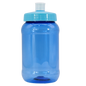 Translucent blue 500ml plastic sippy cup with a light blue screw-on lid and spout.