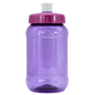 Translucent purple 500ml plastic cup with pink lid and white spout cap.