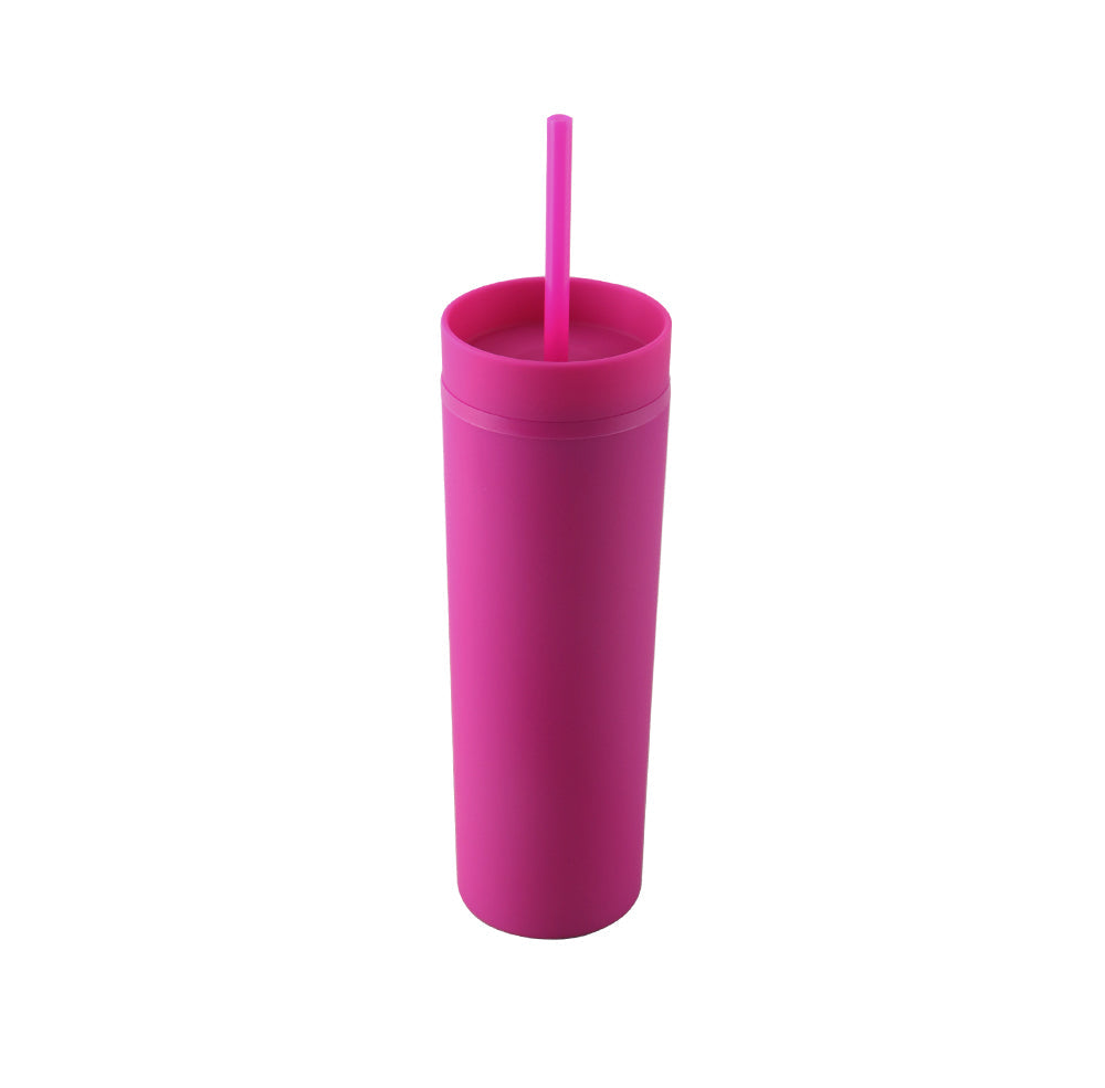 Vaso Acrílico Térmico 400ml Personalizable BPA Free, Reutilizable con Popote Colores Variados