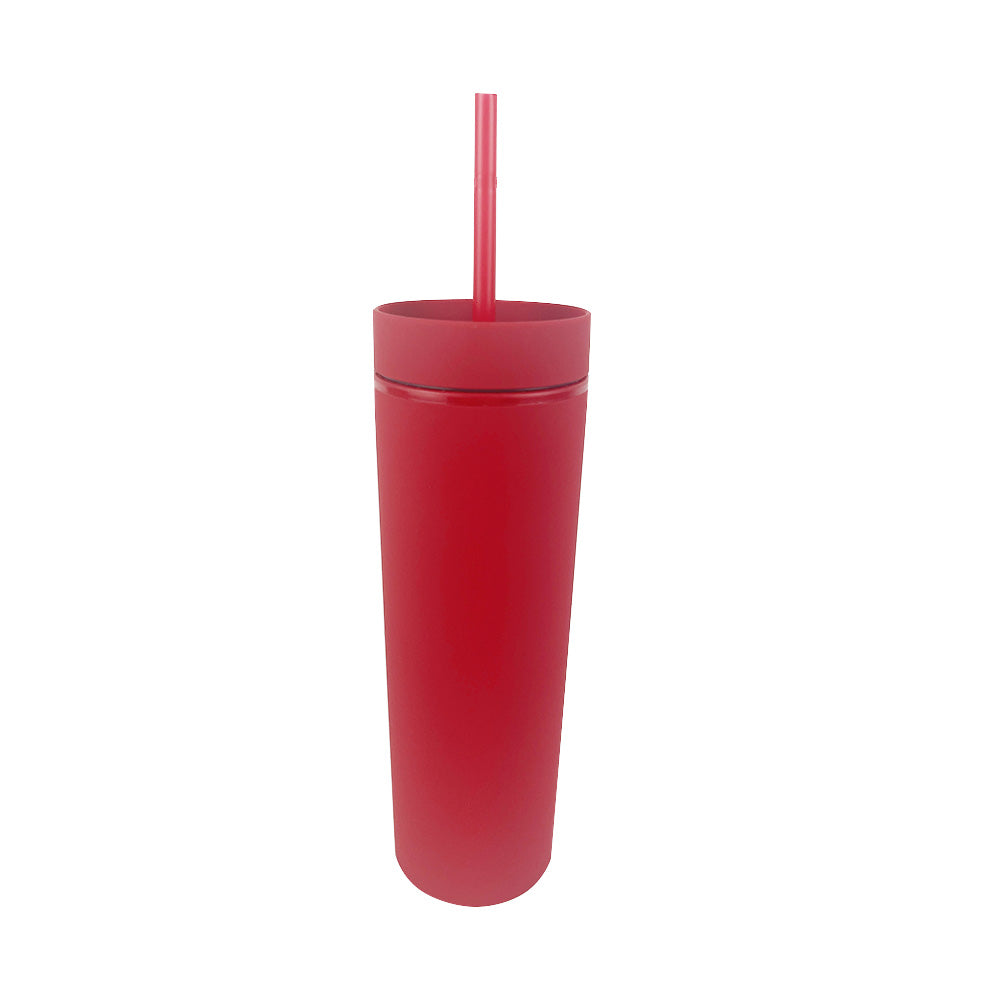 Vaso Acrílico Térmico 400ml Personalizable BPA Free, Reutilizable con Popote Colores Variados